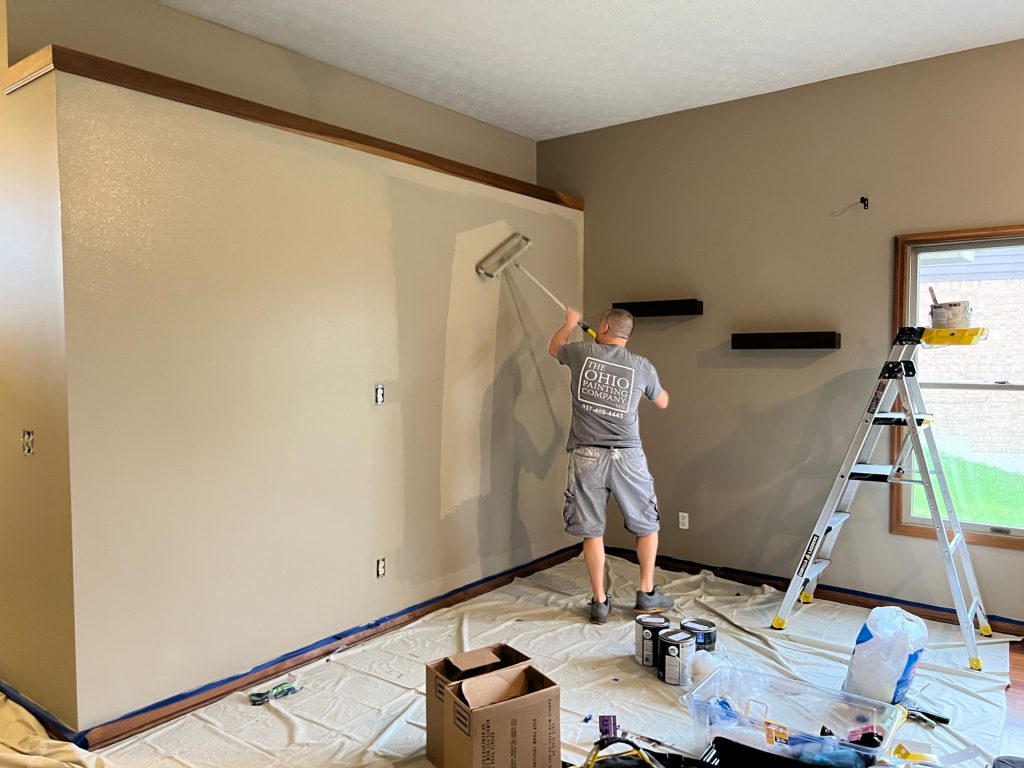 the ohio painting company painting living room brown